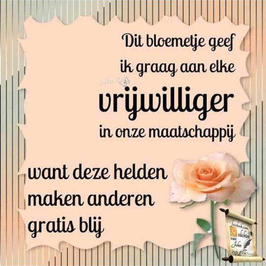 Bedankt alle vrijwilligers! Bedankt alle vrijwilligers!